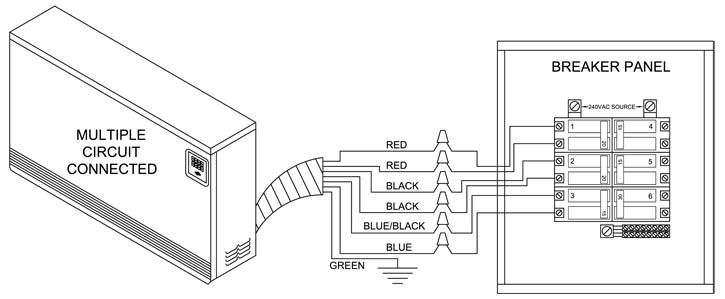 Multiple Circuit Connection Diagram 2100